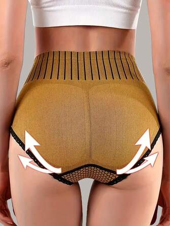 7 件无缝蕾丝三角裤高腰内裤套装女士多色平腹紧身内裤柔软亲肤舒适三角裤女式内衣