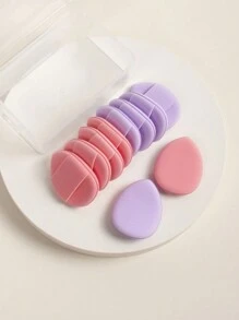 10件套迷你指套气垫粉扑套装，带收纳盒，包含气垫粉扑、非乳胶美妆蛋和化妆海绵，适用于粉底液、散粉和遮瑕膏，适合所有肤质。可用于化妆、家居装饰、梳妆台、旅行、卧室等场合。关键词：粉扑、美妆蛋、粉扑、化妆海绵、便宜、圣诞礼物、化妆品、化妆工具、便宜好物、礼物、女士礼物、圣诞礼物、赠品、旅行、便宜好物、旅行必备品。 - 彩色 - 查看 18
