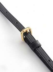 100% PU Bag With Handbag Handbag Handle Short Bag With Wallet With Gold Buckle Long Style - Black - View 4