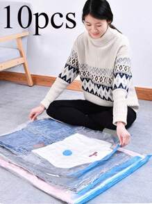 10/5/1pc Vacuum Compression Bags, Travel Storage Bags, Clothes Organizer Compression Bags, Bedding Compression Bags, Dust-Proof Clothing Storage Bags, Transparent Vacuum Bags, Vacuum Sealing Bags, Large Capacity Storage Bags, Stackable Storage Bags, Suitable For Clothing Packaging, Clothing Storage, Clothing Organization, Clothing Separation, Clothing Dust-Proof, Comforter Compression And Storage, Blanket Storage, Applicable For Bedroom, Home, Travel Storage - Multicolor - View 9