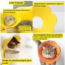 Elizabethan Collar Adjustable Flower Anti-Lick And Anti-Bite Pet Safety Small Medium Size LR-0309 - Đỏ - Xem 2
