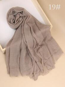 1 Chiếc Khăn Trùm Đầu Bằng Vải Crepe Màu Trơn Phong Cách Bohemian Cổ Điển, Khăn Trùm Đầu Hijab Đơn Giản Cỡ Lớn, Khăn Trùm Đầu Hàng Ngày Cho Phụ Nữ, Băng Đô Cho Mọi Mùa - Nhiều màu - Xem 27