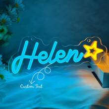1 Customized Neon Sign Holiday Decoration, LED Customized Wall Decoration, Neon Sign Name Logo, Weekend Party Lights For Room ,Home Refresh - Pink - View 2
