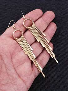 1 cặp bông tai tua rua tròn đơn giản theo phong cách Bohemian, quà tặng trang sức phù hợp cho phụ nữ, đám cưới, tiệc tùng và du lịch - Vàng - Xem 11