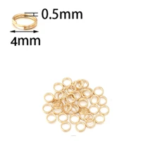 100pcs/Pack Stainless Steel Double Loop Keyring, Double Iron Circle Connector Ring For DIY Jewelry Pendants, Toys