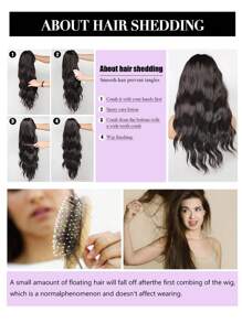 26 英寸紫色长卷发合成假发，紫色小至中卷发假发，适合时尚女士紫色假发日常派对角色扮演万圣节使用 - 紫色 - 查看 11