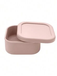 1pc Personalized Customization Name Silicone Children Lunch Box Single Compartment Dinner Plate Portable Kids Food Storage Box Custom Kids Tableware, Back To School, Bento Lunch Box - Multicolor - View 10