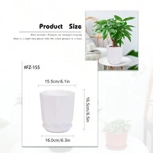 Four Medium-Sized Octagonal Flower Pots, High-Quality And Lightweight Flower Pots, With Subtle Patterns On The Outer Wall Of The Pots To Showcase Their Quality. Made Of High-Quality PP Material, It Greatly Reduces Weight While Ensuring The Original Strength, Making It Easier To Move After Planting Plants. PP Material Plastic Flower Pots Are Safer And Healthier, Caring For The Healthy Growth Of Plants. Choose From Four Different Colored Flower Pots According To Your Needs - trắng - Xem 2