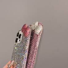New Luxury Girl 3D Bow Rhinestone Phone Case Compatible With Apple 17 Pro Max, 16 Pro Max, 13/14/15, Shockproof And Elegant - Pink - View 8