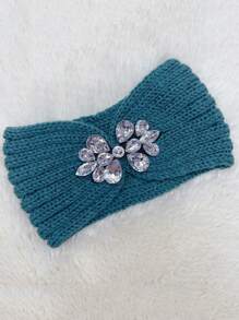 Bandă de păr elegantă, casual, drăguță, tricotată din poliester, sport, elastică, caldă, cu model de litere, pentru femei, bandă de păr cu turban de Ziua Îndrăgostiților pentru toamnă și iarnă, bandă de păr cu bandă de păr de toamnă, accesorii de păr pentru femei, pentru ținute de vacanță, eșarfă elegantă pentru femei, bandană moale, pentru cap - A - Vizualizare 9