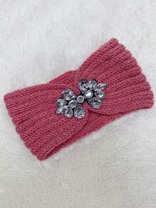 Bandă de păr elegantă, casual, drăguță, tricotată din poliester, sport, elastică, caldă, cu model de litere, pentru femei, bandă de păr cu turban de Ziua Îndrăgostiților pentru toamnă și iarnă, bandă de păr cu bandă de păr de toamnă, accesorii de păr pentru femei, pentru ținute de vacanță, eșarfă elegantă pentru femei, bandană moale, pentru cap - A - Vizualizare 8