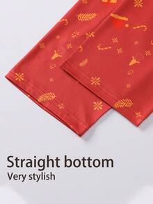 两件套同款家居服男女童睡衣舒适休闲头层牛皮秋冬季男童圣诞儿童睡衣套装 - 彩色 - 查看 5