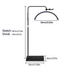 LED Floor Light, Nail Light With Remote Control And Phone Stand Half Moon Light, Adjustable Height And Brightness, Eyelash Extension Skin Care Beauty Light - 查看 6