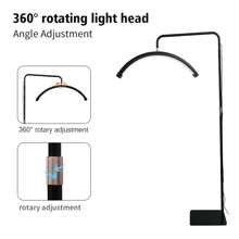 LED Floor Light, Nail Light With Remote Control And Phone Stand Half Moon Light, Adjustable Height And Brightness, Eyelash Extension Skin Care Beauty Light - 查看 4