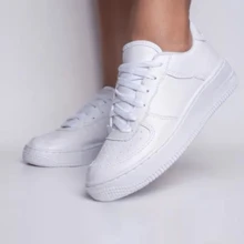 Tênis Casual Feminino Masculino Force Liso Couro Original