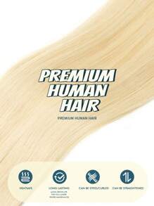 10片迷你胶带式接发，真人发丝，铂金色#60，14-22英寸，Remy真人发丝，双面隐形胶带 - S60 - 查看 11