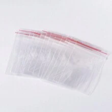 200pcs Plastic Zip Lock Bags Resealable Packaging Bags Top Seal Rectangle Clear 6x4cm Unilateral Thickness: 1.6 Mil(0.04mm),Christmas Valentine Day - White - View 2
