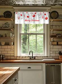 1 件圣诞节多色圣诞树窗帘，现代时尚家居装饰杆袋窗帘，适合圣诞节、日常使用所有季节 - 彩色 - 查看 5