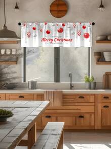 1 件圣诞节多色圣诞树窗帘，现代时尚家居装饰杆袋窗帘，适合圣诞节、日常使用所有季节 - 彩色 - 查看 4