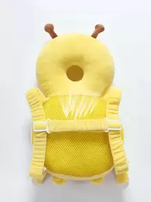 1pc Baby Walking Protection Bee Shaped Pillow, Baby Guardian Walker Head Protector - Ultra-Soft, Breathable, Adjustable, Anti-Fall Protection Backpack Pad, Machine Washable, Soft Polyester Fiber For Babies 6-36 Monthsbaby Shower Family Decorations Gifts