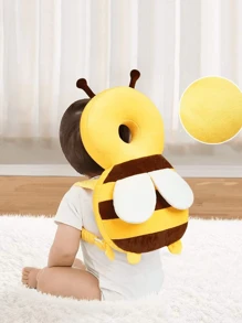 1pc Baby Walking Protection Bee Shaped Pillow, Baby Guardian Walker Head Protector - Ultra-Soft, Breathable, Adjustable, Anti-Fall Protection Backpack Pad, Machine Washable, Soft Polyester Fiber For Babies 6-36 Monthsbaby Shower Family Decorations Gifts