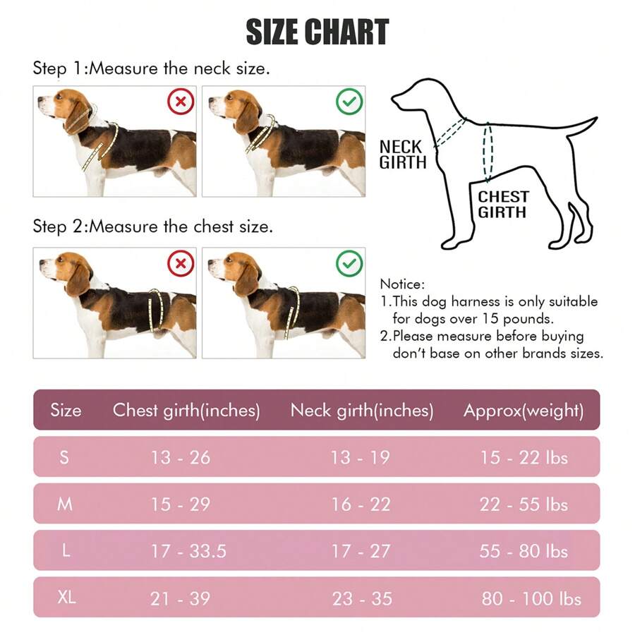 Dog Harness And Leash Combo, Escape Proof No Pull Vest Harness, With 5