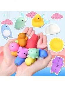随机款式 Squishy Squishies，卡通可爱 Squishy 玩具，迷你减压挤压玩具 - 彩色 - 查看 2