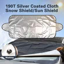 1 pieza Protector de parabrisas de coche Antihoja que cae Parasol contra el polvo, la escarcha y la nieve - Cubierta de vidrio para accesorios exteriores del coche - Tela Oxford resistente a todo clima con protección contra el viento y los rayos UV, adecuada para coches, SUV, camiones, General Motors, protección solar interior del coche