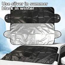 1 pieza Protector de parabrisas de coche Antihoja que cae Parasol contra el polvo, la escarcha y la nieve - Cubierta de vidrio para accesorios exteriores del coche - Tela Oxford resistente a todo clima con protección contra el viento y los rayos UV, adecuada para coches, SUV, camiones, General Motors, protección solar interior del coche