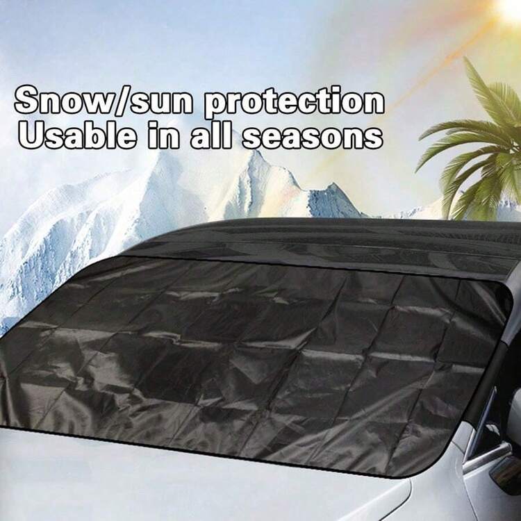 1 件汽车挡风玻璃保护膜防落叶遮阳挡尘霜雪玻璃罩汽车外部配件 - 全天候牛津布防风防紫外线遮阳适用于轿车、SUV、卡车、通用汽车、汽车内饰防晒 - 銀色 - 查看 7