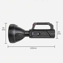 Popular High-Brightness Adjustable Portable Flashlight - Multi-Level Brightness Selection COB Long-Lasting High-Power Patrol Searchlight Multi-Purpose Portable Flashlight - A Must-Have Artifact For Travel, Camping, And Emergency Backup - Black - View 12