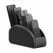 1 Stück PU-Leder Fernbedienungshalter - 5-Fach Tischorganizer für TV-Fernbedienungen, Make-up Pinsel, Schreibwaren, Brillen und kleine Artikel - stilvolle und funktionale Aufbewahrungslösung für Zuhause, Schlafzimmer und Wohnzimmer