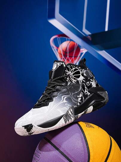 Nuevas zapatillas de baloncesto de caña alta, zapatos deportivos transpirables para hombres, antideslizantes para uso en interiores y exteriores (patrón de suela aleatorio), adecuados para adolescentes, casual de verano, atletismo al aire libre, vacaciones, regalos de graduación, accesorios de vestir de cumpleaños