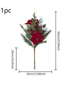 1 bó hoa cây thông Noel mô phỏng trang trí nhà trong nhà và ngoài trời thích hợp cho sân trong phòng hành lang cửa sổ bàn nhà hàng quà tặng năm mới quà tặng tân gia - Nhiều màu - Xem 6