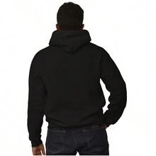 BRISCO BRANDS Christmas Graphic Zipper Hoodie Xmas Festive Winter Holiday Season On Christmas We Wear Red And Green Casual Everyday Cotton Printed Thermal Lined Zip Up Drawstring Hooded Sweatshirt - 黑色 - 查看 2