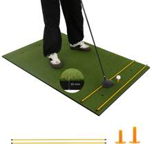 Golf Hitting Mat, Artificial Turf Mat For Indoor Outdoor Golf Training With 2 Rubber Tees & 2 Alignment Sticks, Golf Training Mat For Home Backyard Garage, 5 X 3 FT - Green - View 1
