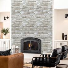 1Roll Faux Brick Wallpaper Peel And Stick Wallpaper 17.71" X196.8in/ 118.11in/39.3in Stone Wallpaper Brick Contact Paper Self-Adhesive Removable Decorative Wall Paper For Wall Kitchen Backsplash Bedroom Living Room Wall Stickers Furniture Renovation Waterproofing DIY Easy To Install, Renovation Stickers Peel Wall Panels, Wall Paper, Wallpapers, Spring Decoration Items Refresh Your Home, Rama Decoration Stickers Gifts Birthday Graduation - Light Grey - View 4