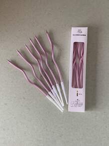 1 盒/6 件镀金弧形蜡烛，浪漫派对装饰，面包店生日蛋糕蜡烛，各种活动装饰，生日蜡烛，生日装饰，生日快乐，房间装饰礼物毕业