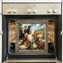 Farm Animal Stickers, Can Be Used For Wall Decor In Living Room, Kitchen, Oven Background - Multicolor - View 4