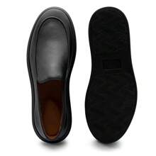 Men's Leather Loafer With Leather Lined And Leather Insole - 黑色 - 查看 5