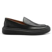Men's Leather Loafer With Leather Lined And Leather Insole - 黑色 - 查看 2
