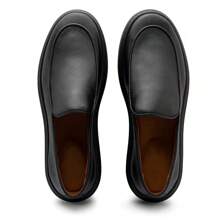 Men's Leather Loafer With Leather Lined And Leather Insole - 黑色 - 查看 4