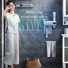 Tres en cepillo de dientes ultravioleta cepillo de dientes exprimidor automático de pasta de dientes distribuidor página de inicio