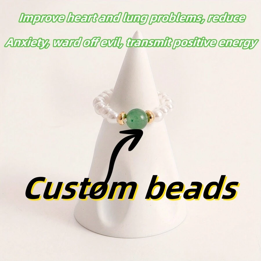 Nhẫn ngọc trai nhân tạo tự nhiên bảy màu Bohemia Custom, truyền năng lượng tích cực, trang sức bùa hộ mệnh bốn mùa - Nhiều màu - Xem 1