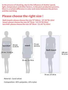 Bộ 12 món [6 khăn vuông + 4 khăn tắm + 2 khăn tắm] Bộ khăn tắm in hình tai lúa mì & trơn, mềm mại & thấm hút, nhanh khô, thích hợp để tắm, rửa mặt, phòng tắm, sử dụng ngoài trời - Nhiều màu - Xem 4