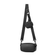 男士时尚户外斜挎包 男女通用邮差包 学生商务单肩包 大容量工作日常使用 春节情人节礼物 春夏假期旅行 - 黑色 - 查看 12