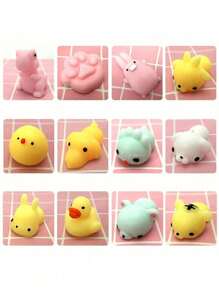 随机款式挤压柔软玩具，卡通可爱饺子，迷你减压玩具 - 彩色 - 查看 5