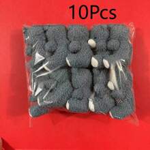 可爱卡通蝴蝶结坐姿泰迪熊和兔子毛绒娃娃钥匙扣，适合包包挂饰、小礼物、娃娃熊猫 - 彩色 - 查看 18