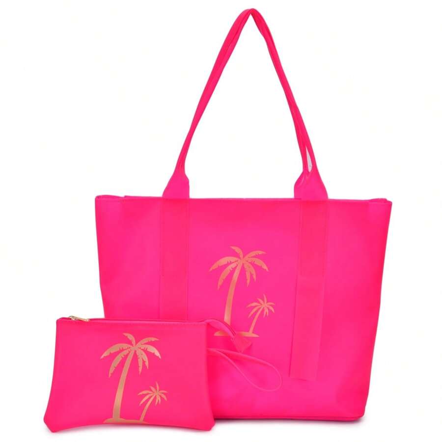 Waterproof Beach Bag Summer Club Swimming Pool Does Not Get Wet, It Is Made Of Silicone - 玫紅色 - 查看 1