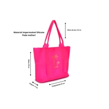 Waterproof Beach Bag Summer Club Swimming Pool Does Not Get Wet, It Is Made Of Silicone - 玫紅色 - 查看 2